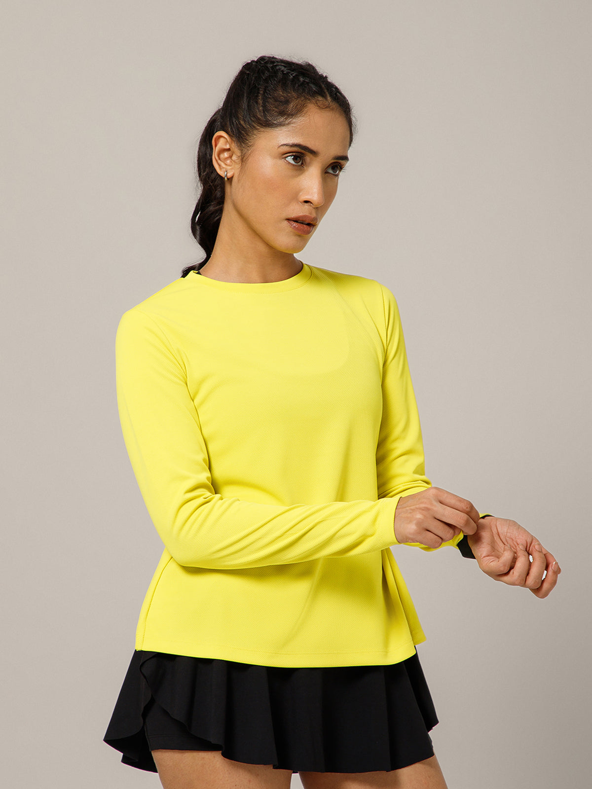 Breeze Crossover Full Sleeve T-shirt Yellow