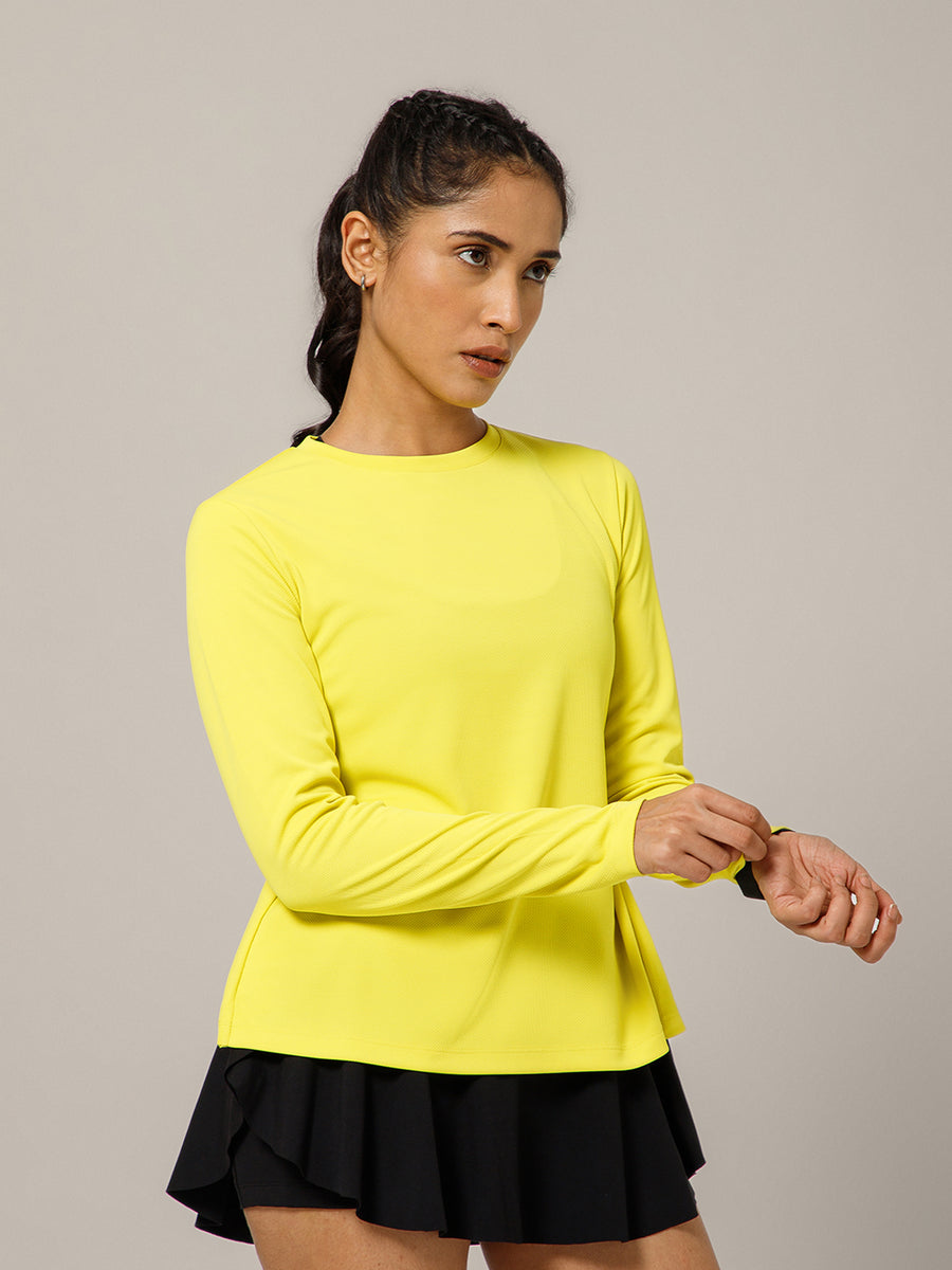 Breeze Crossover Full Sleeve T-shirt Yellow