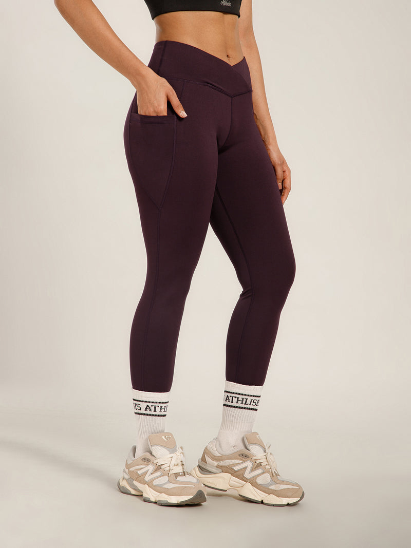 V-Front Legging Wine
