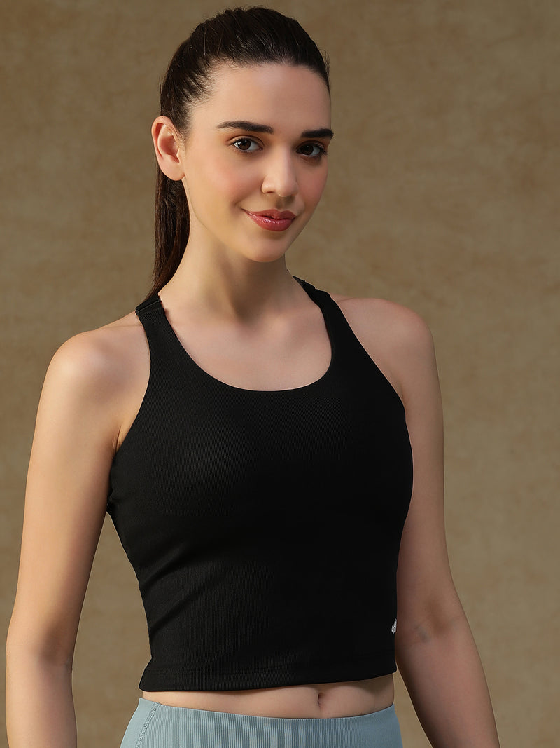 Built In Bra Y Adjustable Top Black