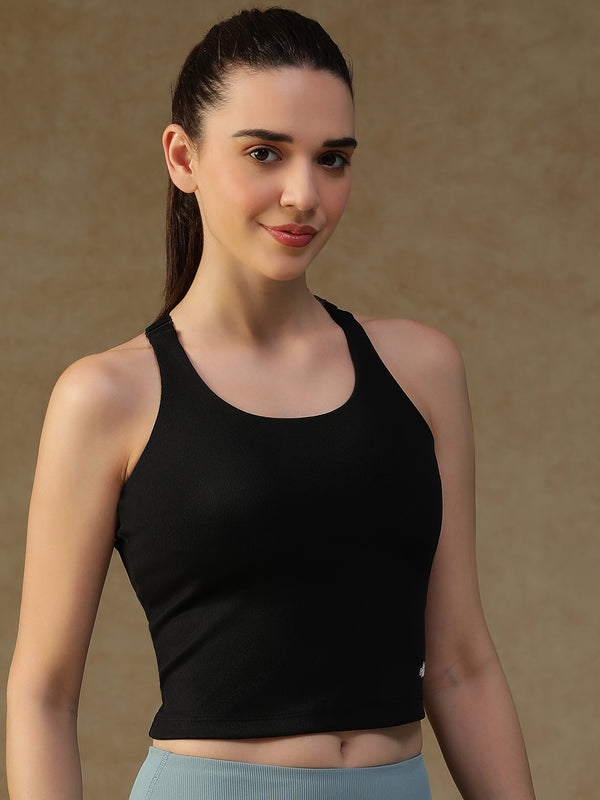 Built In Bra Y Adjustable Top Black
