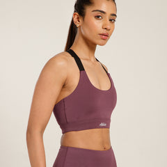 Y Adjustable Sports Bra Mauve