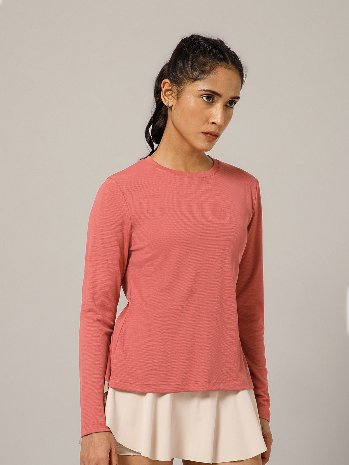 Breeze Crossover Full Sleeve T-shirt Coral