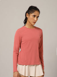 Breeze Crossover Full Sleeve T-shirt Coral