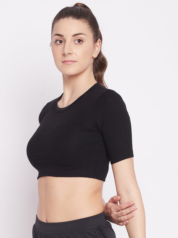 Everyday Cropped Tee Black
