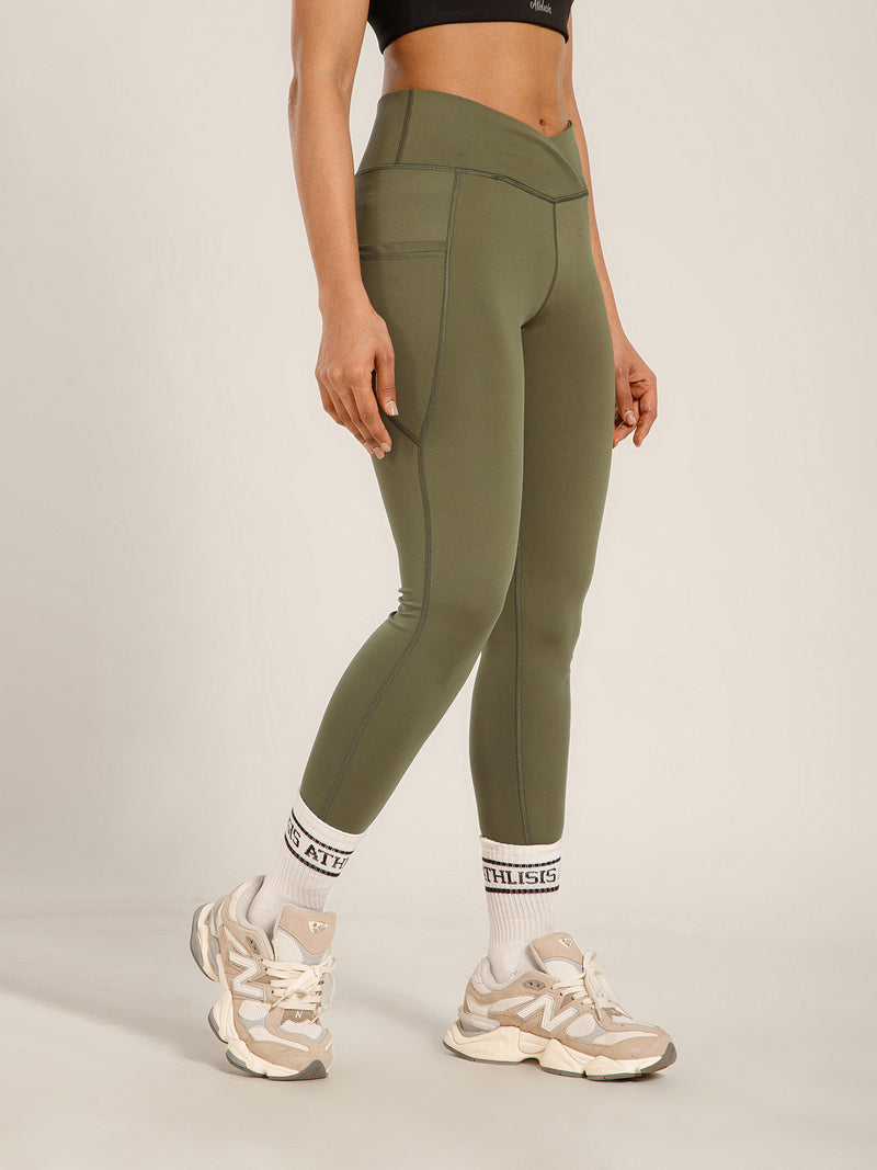V-Front Legging Olive