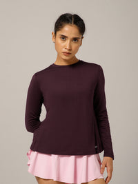 Breeze Crossover Full Sleeve T-shirt Wine