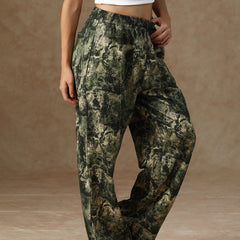 Printed Baggy Forest Camo Sweatpants