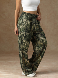 Printed Baggy Forest Camo Sweatpants