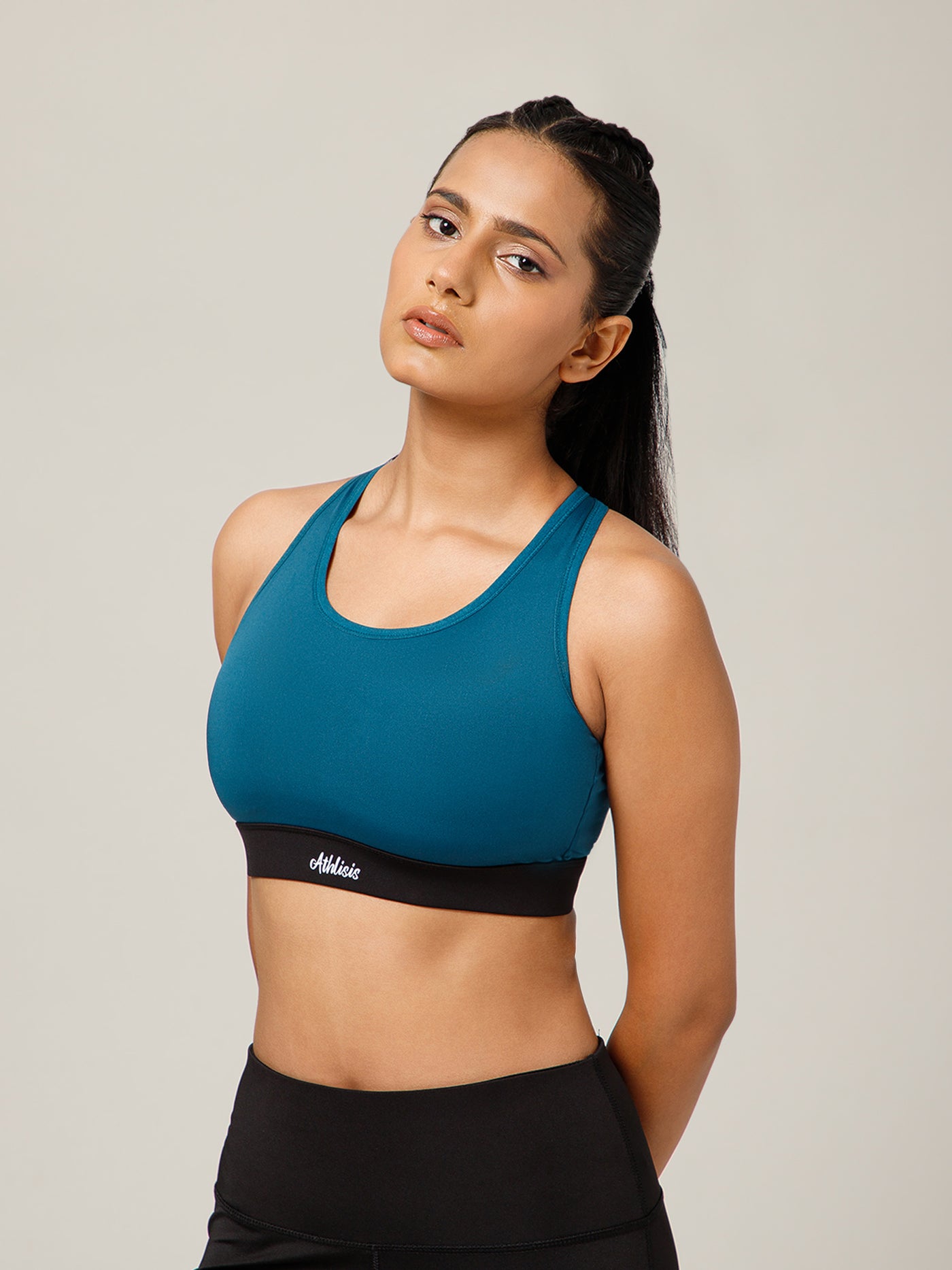 Ruched Sports Bra Teal