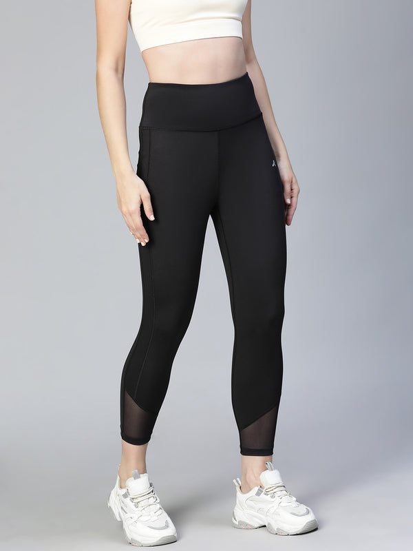 Laser Cut Leggings Black