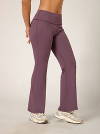 Ribbed Flare Pant Purple