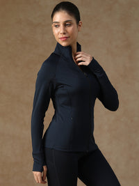 Midriff Crop Jacket Navy