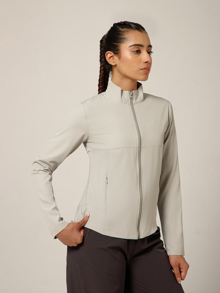 NS Staple Zip Jacket Light Grey