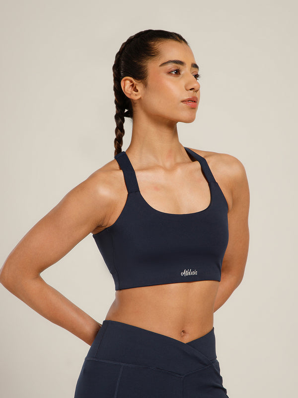 Define Crossback Bra Navy