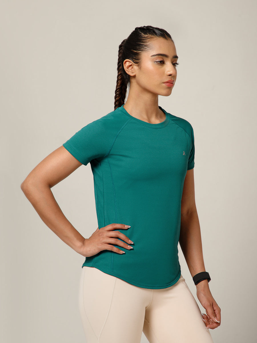 V Panel T-Shirt Teal
