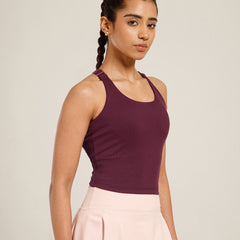 Built In Bra Y Adjustable Top Wine