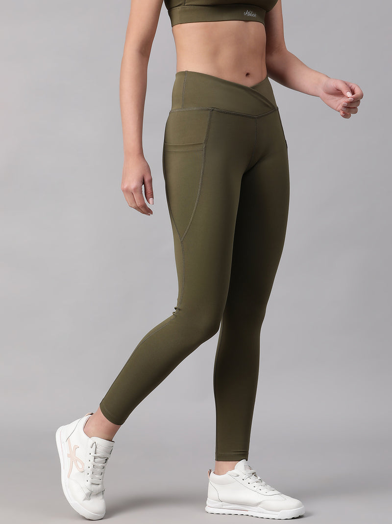 V-Front Legging Olive