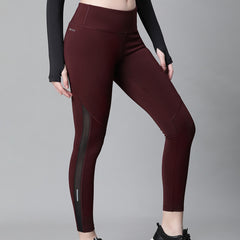 Streamline Panel Legging Maroon