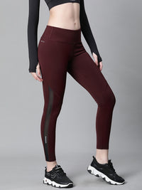 Streamline Panel Legging Maroon