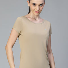 Keyhole T-shirt Tan