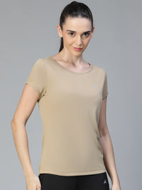 Keyhole T-shirt Tan