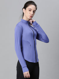 Contour Crop Jacket Purple