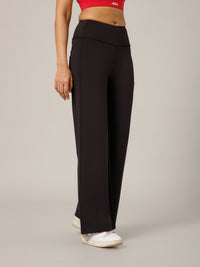 On The Go Wide Flare Pant Black