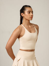 Cross Back Built In Bra Vanila