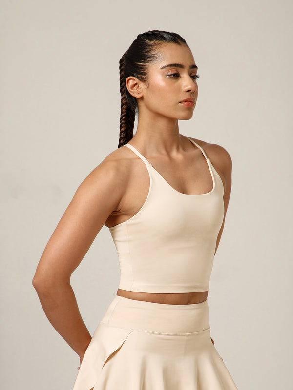 Cross Back Built In Bra Vanila