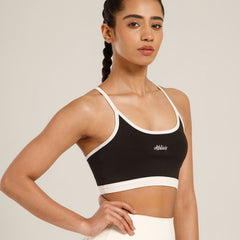 Flow Piping Sports Bra Black