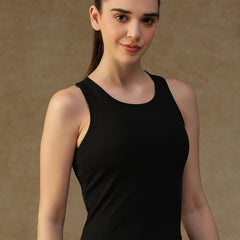 Built In Bra Racer Back Top Black