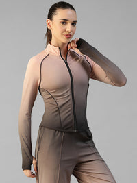 Flow Piping Dual Tone Jacket Peach