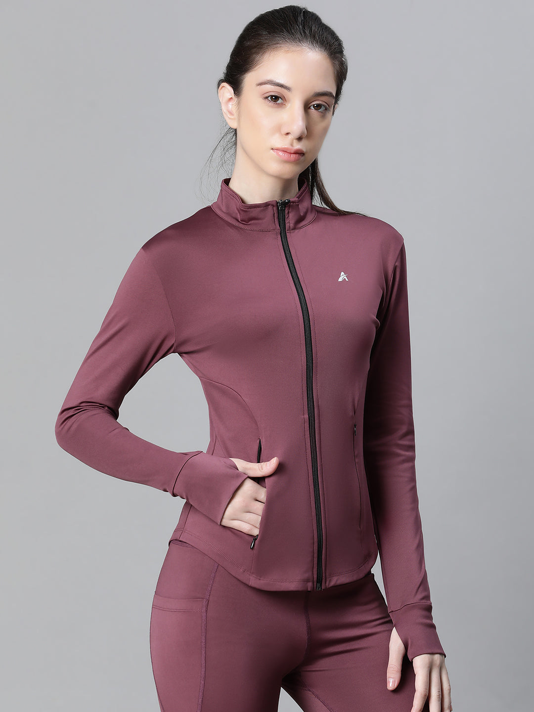 Contour Crop Jacket Mauve
