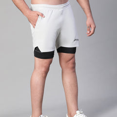 2 in 1 Lining Shorts Gray