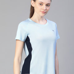 Contrast Side Panel T-Shirt Blue