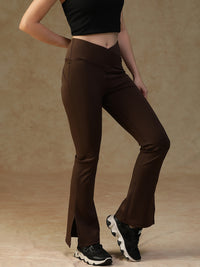 V-Shape Flare Pant Chocolate