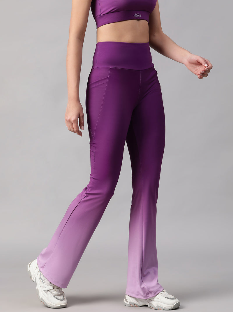 Dual Tone Flare Pant Purple