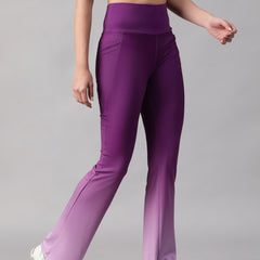 Dual Tone Flare Pant Purple