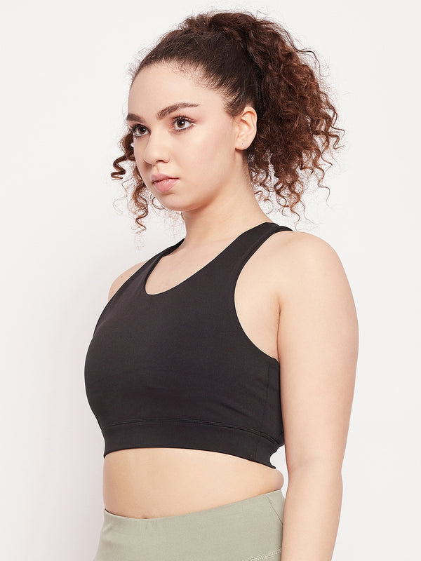 Racerback Contour Sports Bra Black