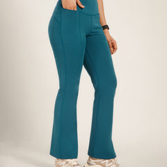 Defined Seam Flare Pant Teal