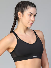 Mesh X-Back Bra Black