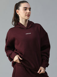 Fleez Oversized Hoodie Maroon