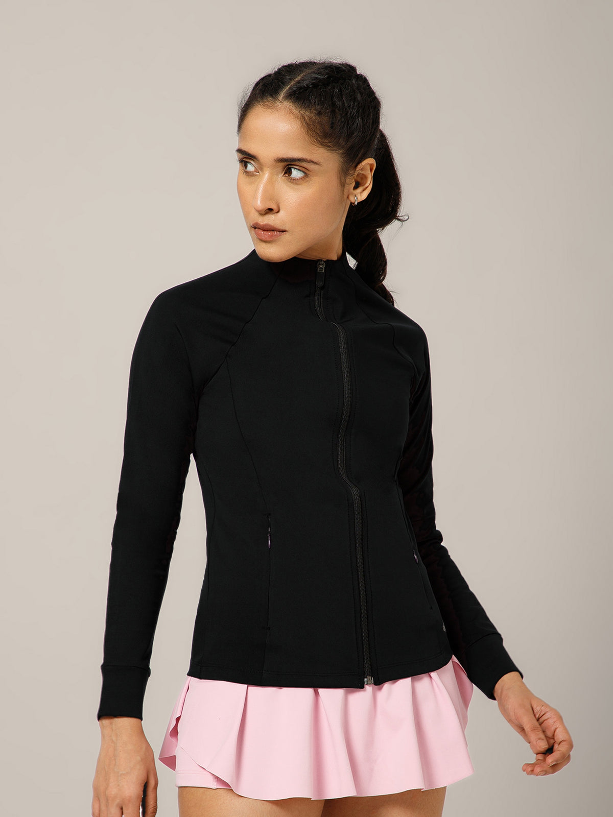 Linea Collarless Jacket Black