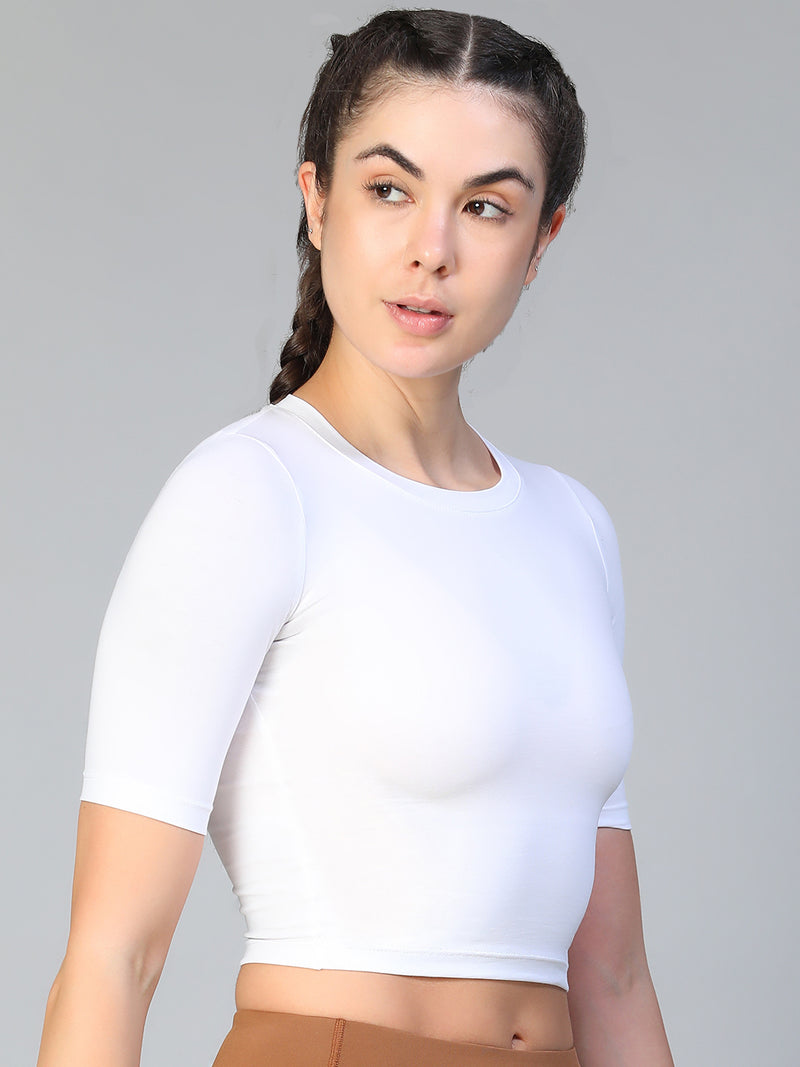 Essential Crop Top White