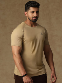 Back Panel T-Shirt Beige