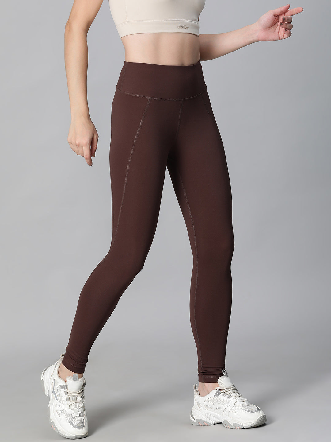 Essential High-Rise Leggings Brown