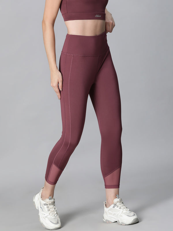 Laser Cut Leggings Mauve