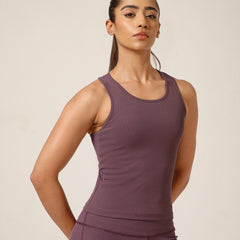 Built In Bra Racer Back Top Purple