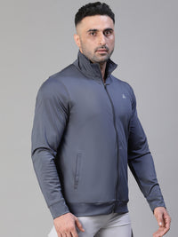 Basic Zipper Jacket Gray